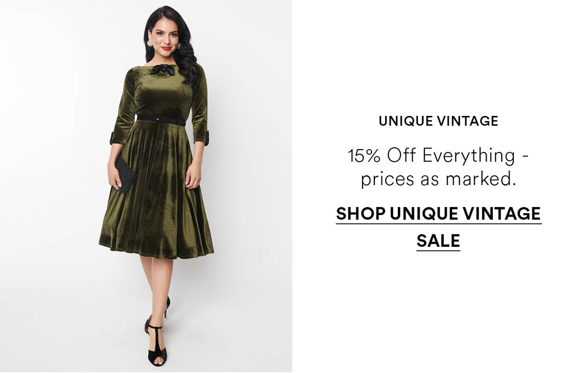 SHOP UNIQUE VINTAGE SALE