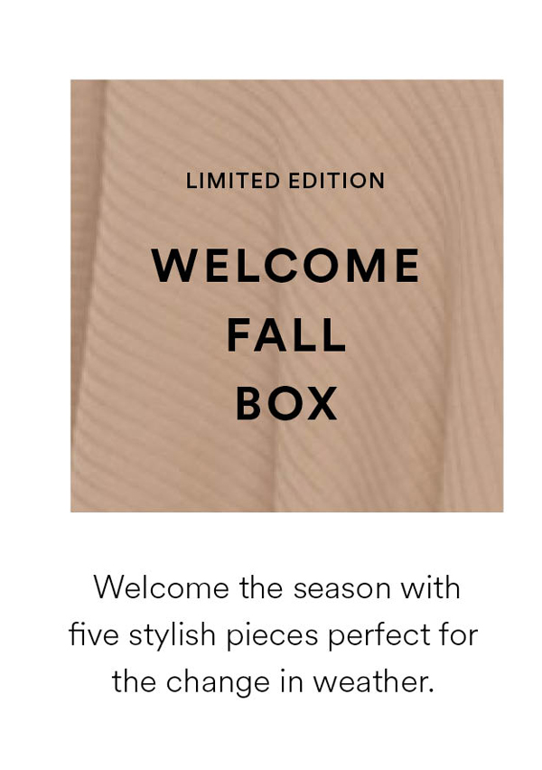 Welcome Fall Box. 