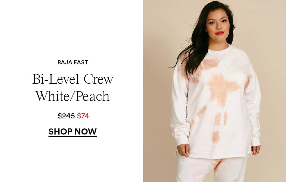 Bi-Level Crew White/Peach