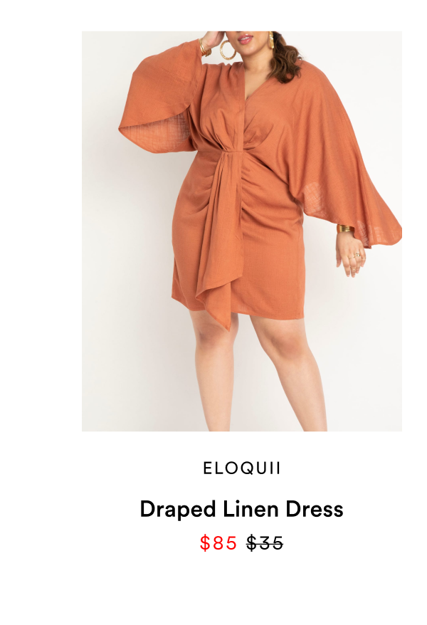 Draped Linen Dress