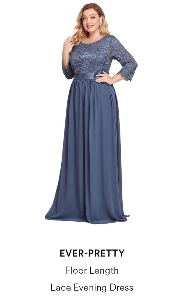 Floor Length Lace Evening Dress