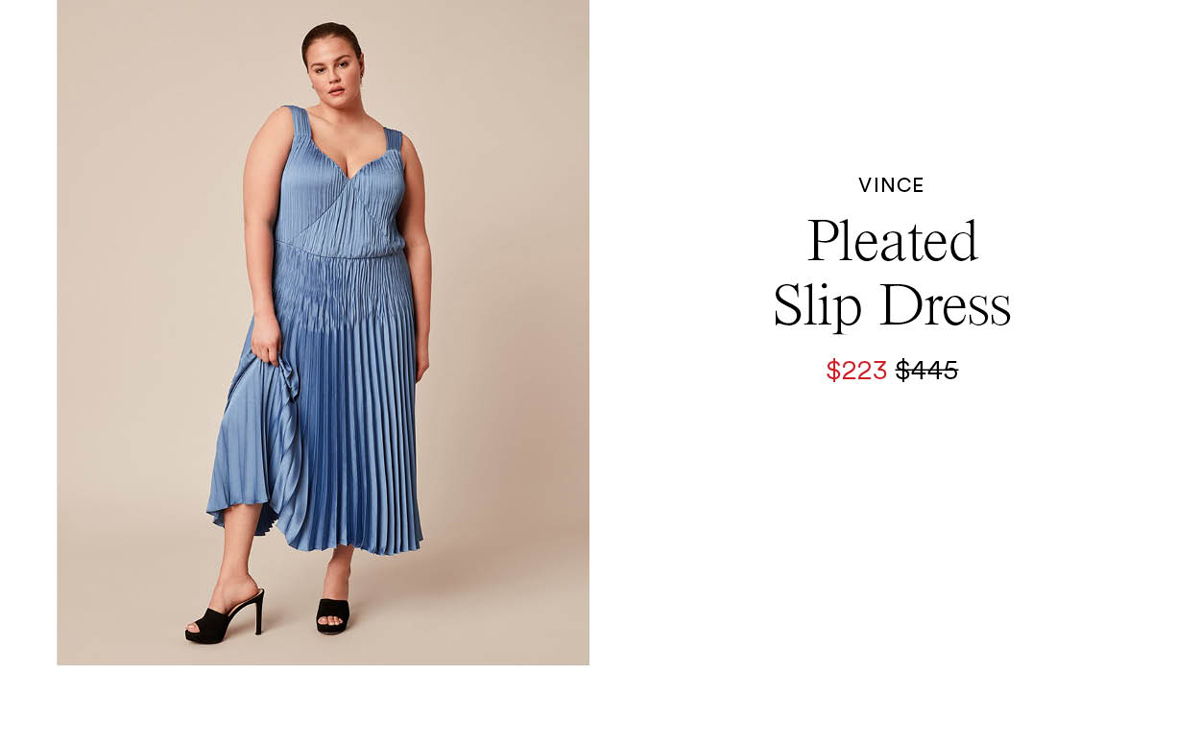 Pleated Slip Dress