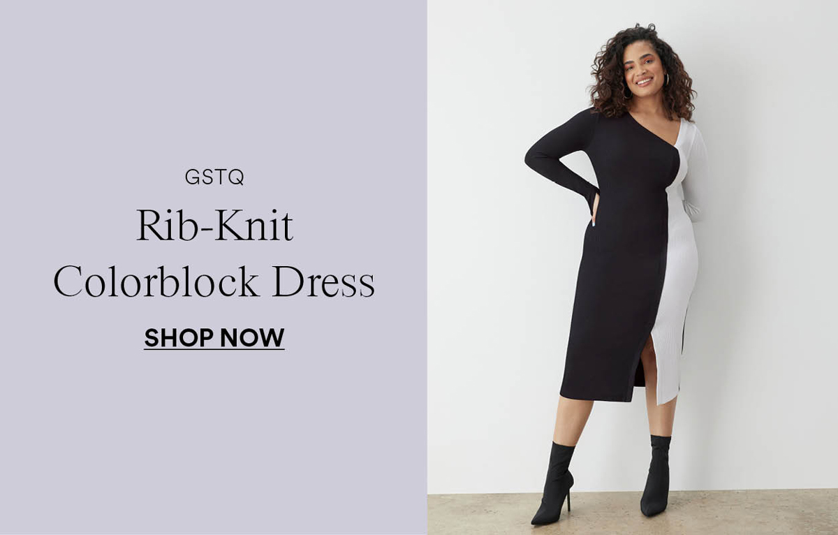 Rib-Knit Colorblock Dress