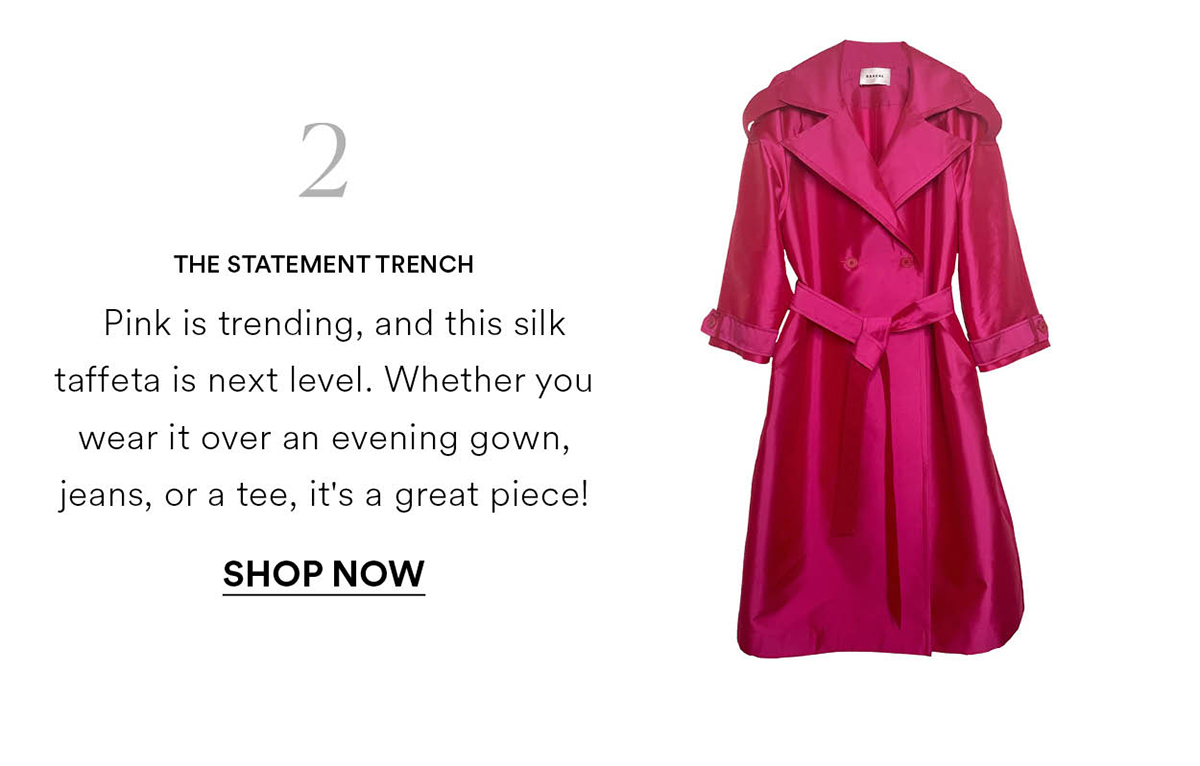 THE STATEMENT TRENCH. Shop now