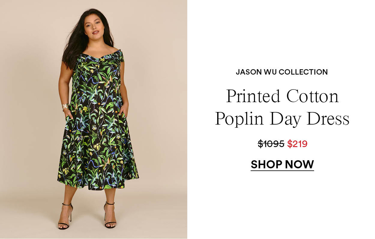 Printed Cotton Poplin Day Dress