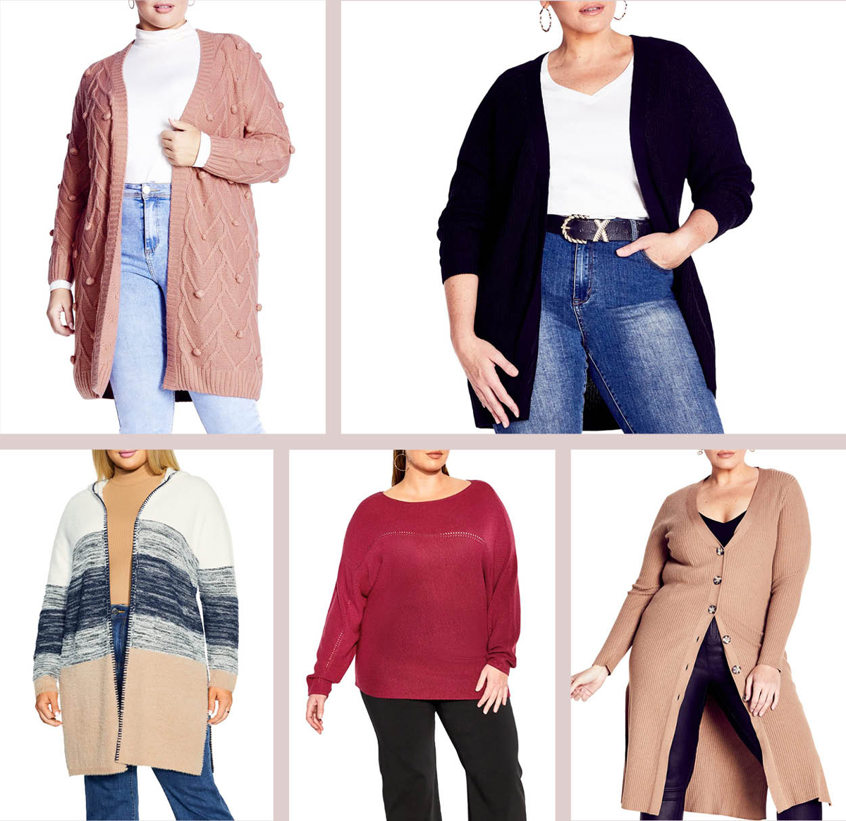 Picture of a collage of girls wearing Dia & Co clothes