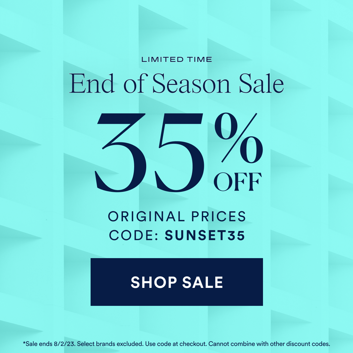 Swim Sale. Prices Stating at $22. Shop Sale