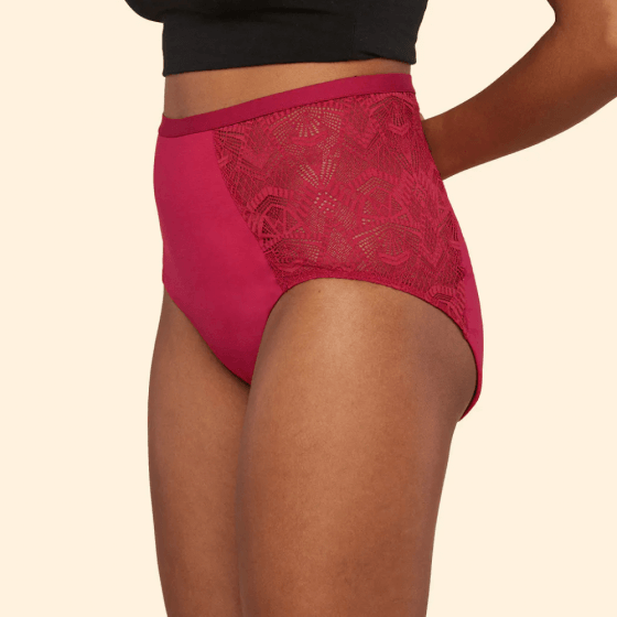 modal cotton lace hi-waist Image